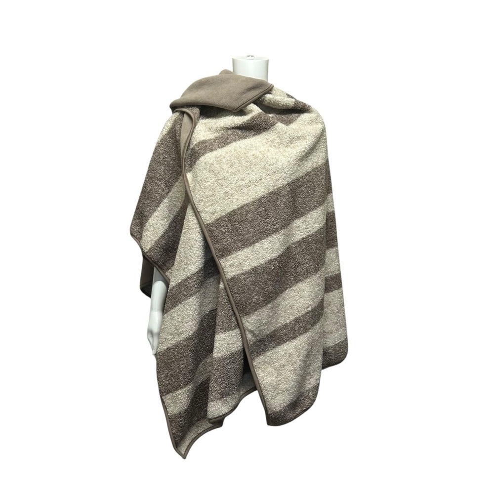 Parasuco Neutral Brown Wrap Shawl Cape Size OS